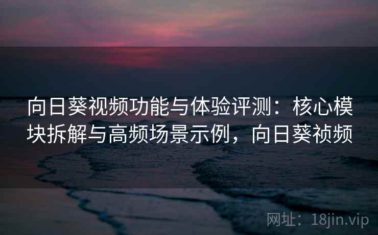 向日葵视频功能与体验评测：核心模块拆解与高频场景示例，向日葵祯频
