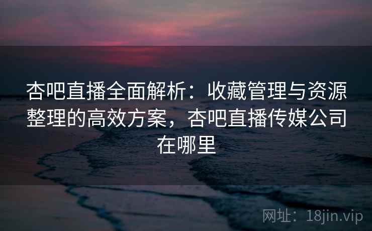 杏吧直播全面解析：收藏管理与资源整理的高效方案，杏吧直播传媒公司在哪里
