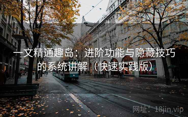 一文精通趣岛：进阶功能与隐藏技巧的系统讲解（快速实践版）