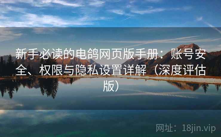 新手必读的电鸽网页版手册：账号安全、权限与隐私设置详解（深度评估版）
