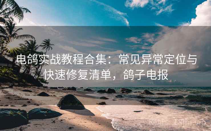 电鸽实战教程合集：常见异常定位与快速修复清单，鸽子电报