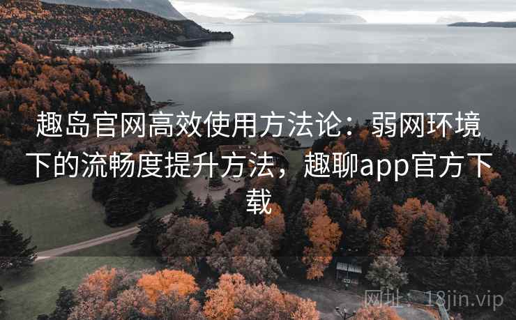 趣岛官网高效使用方法论：弱网环境下的流畅度提升方法，趣聊app官方下载
