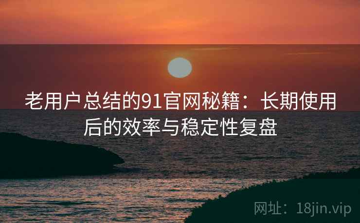 老用户总结的91官网秘籍：长期使用后的效率与稳定性复盘