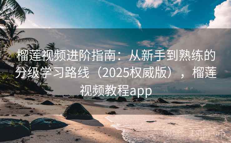 榴莲视频进阶指南：从新手到熟练的分级学习路线（2025权威版），榴莲视频教程app