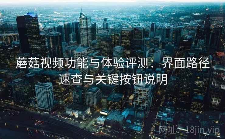 蘑菇视频功能与体验评测：界面路径速查与关键按钮说明