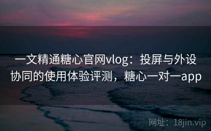 一文精通糖心官网vlog：投屏与外设协同的使用体验评测，糖心一对一app