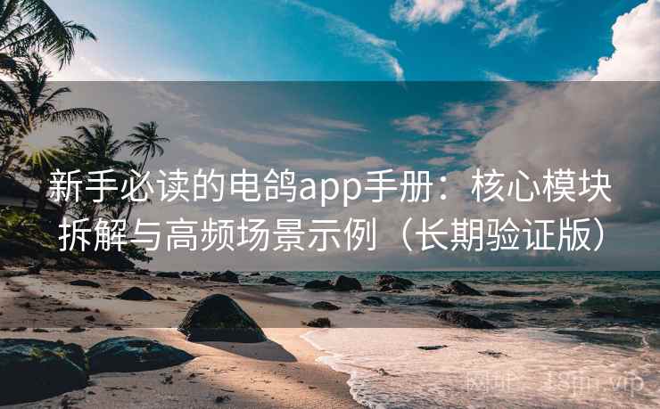 新手必读的电鸽app手册：核心模块拆解与高频场景示例（长期验证版）